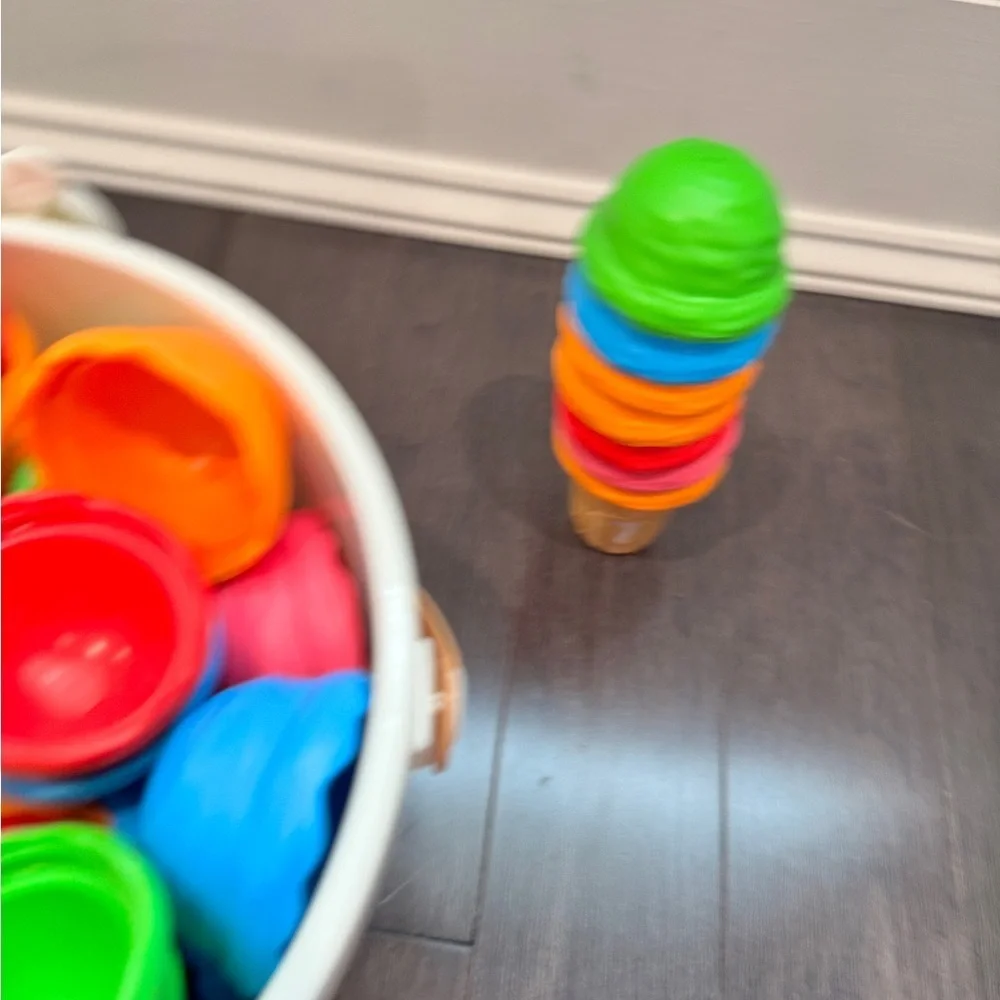 Joycat Colorful Stackable Ice Cream Number Learning Play Set - Kids Toddlers